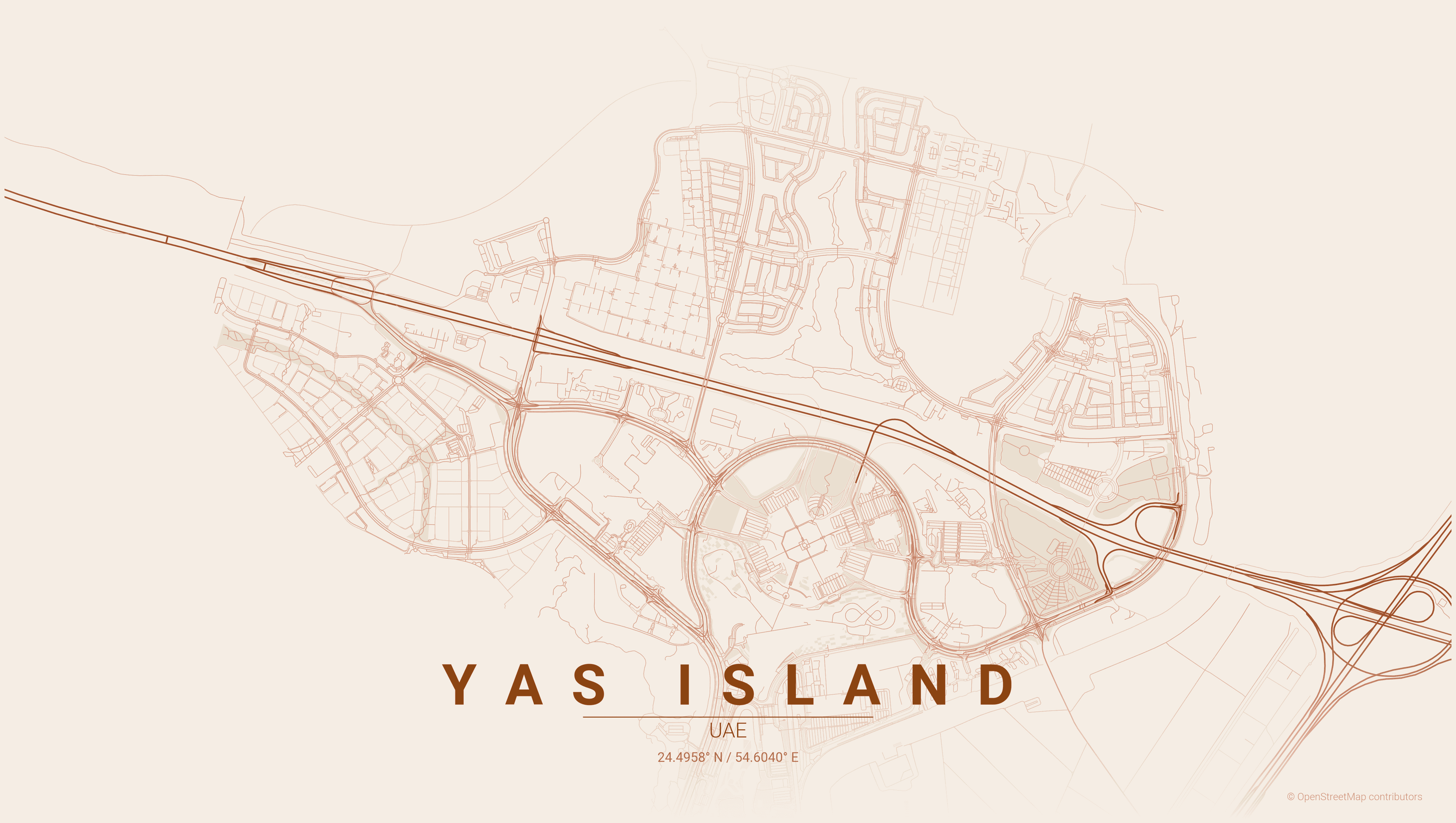 Map of Yas Island